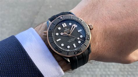 omega seamaster 300 black and gold